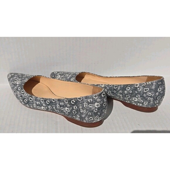 Cole Haan Vanessa Skimmer Leopard Jacquard Pointed Toe Flats Gray Women 8.5 B - Picture 4 of 7